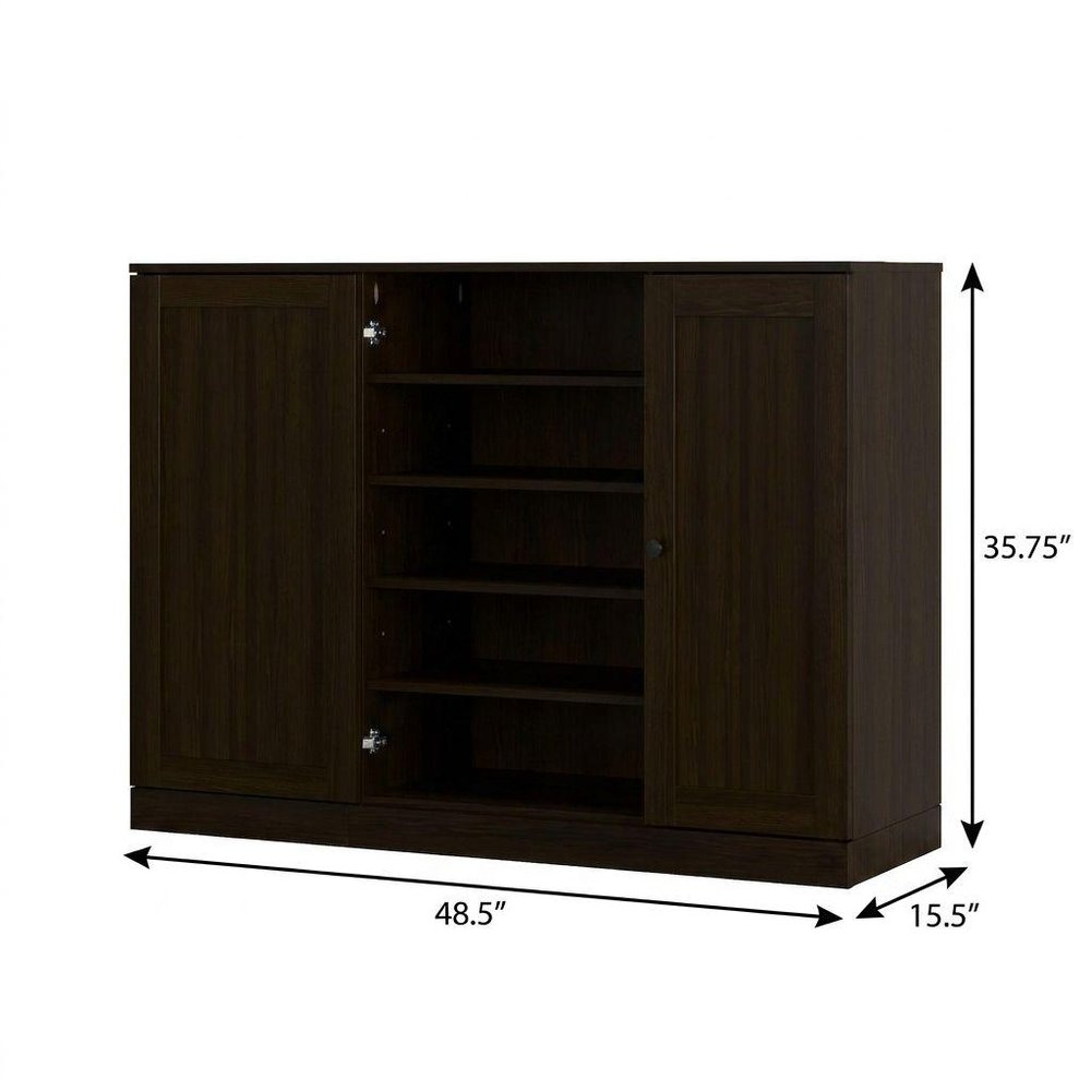 Espresso 30 Solid WoodShoe Storage Cabinet HomeRoots