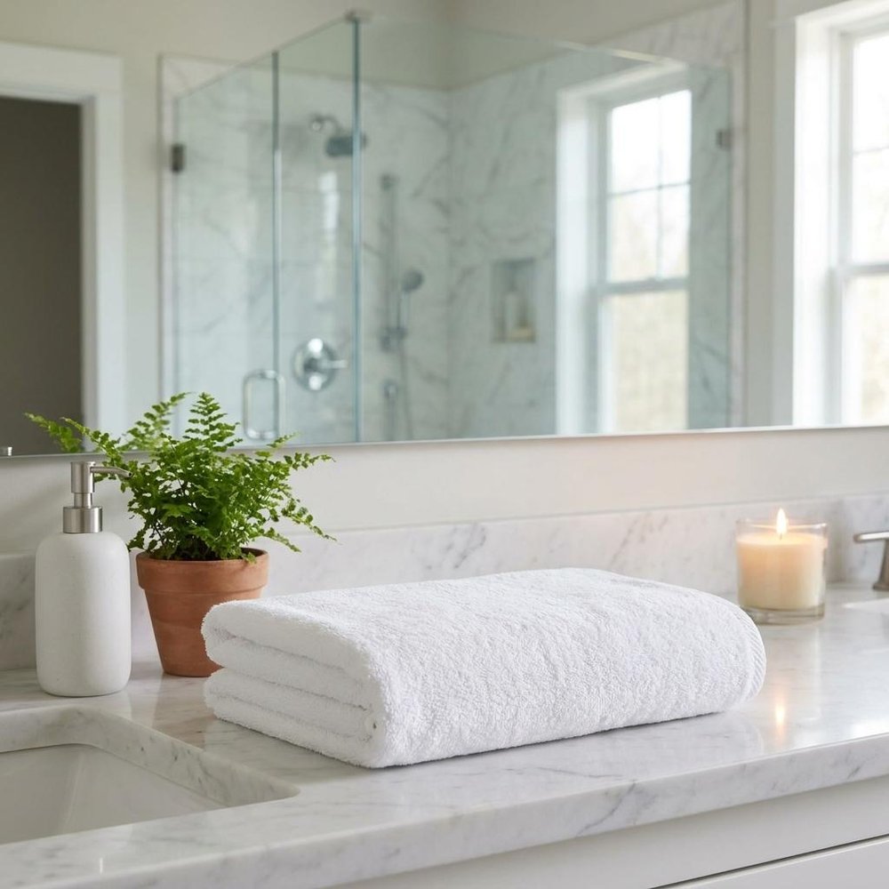 White Turkish Cotton 40" X 70" Bath Sheet — view 1