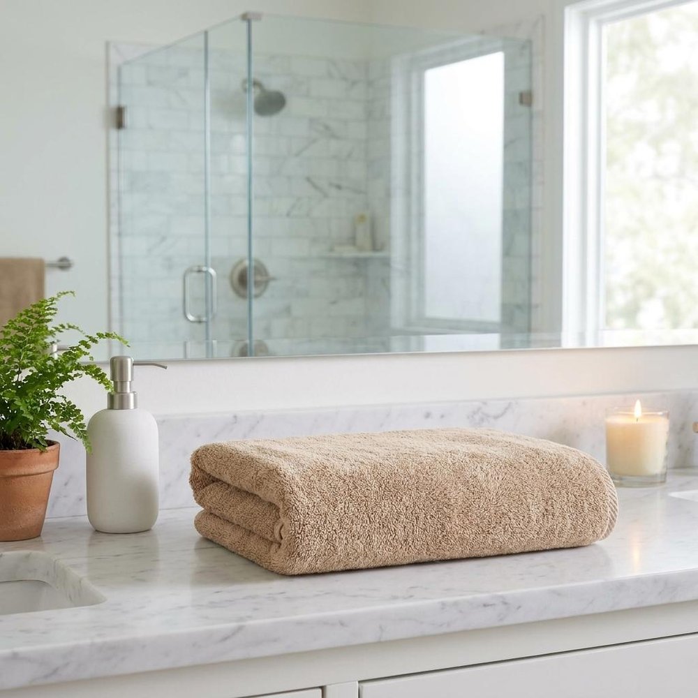 White Turkish Cotton 40" X 70" Bath Sheet HomeRoots