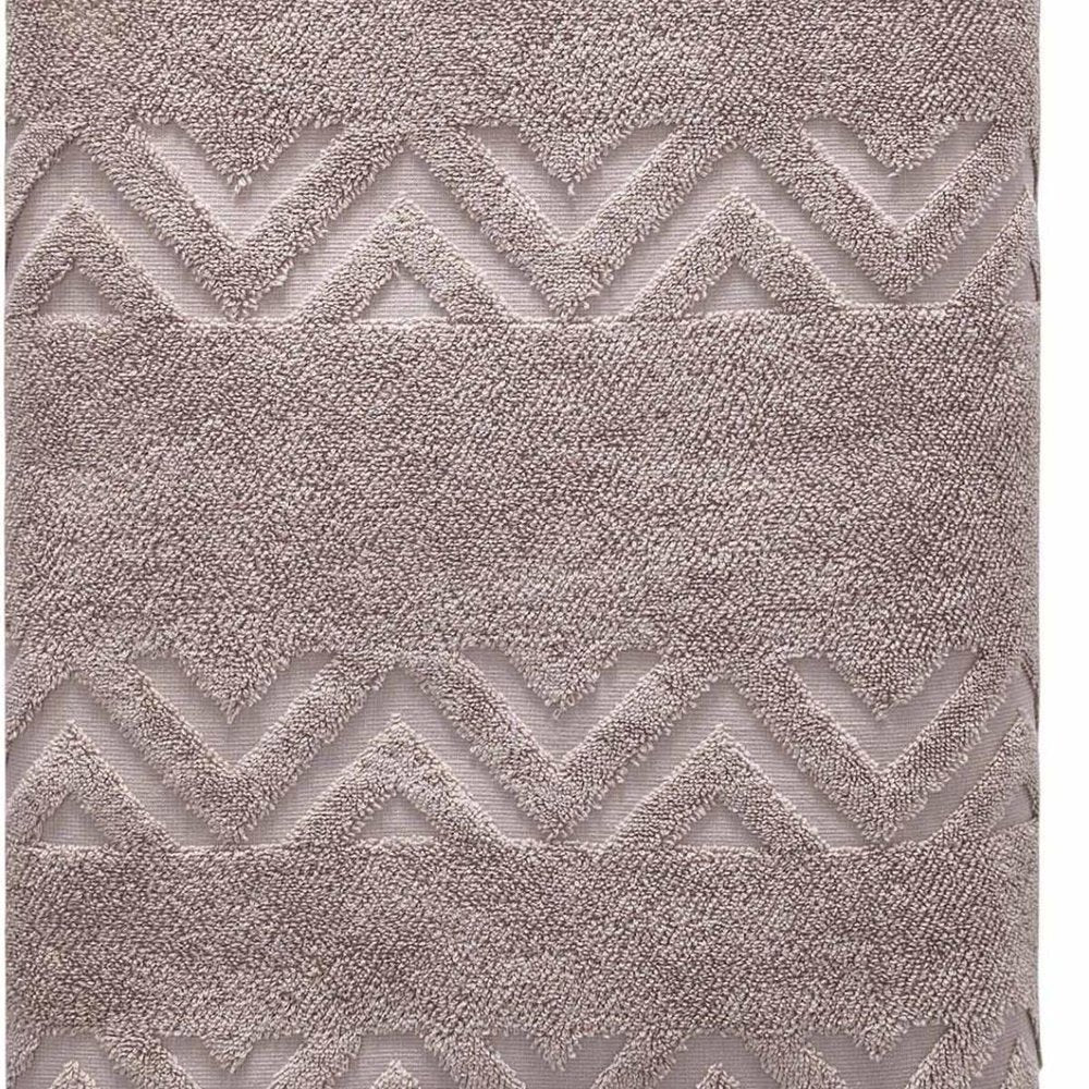 White Jacquard Turkish Cotton 40" X 70" Chevron Bath Sheet — view 6