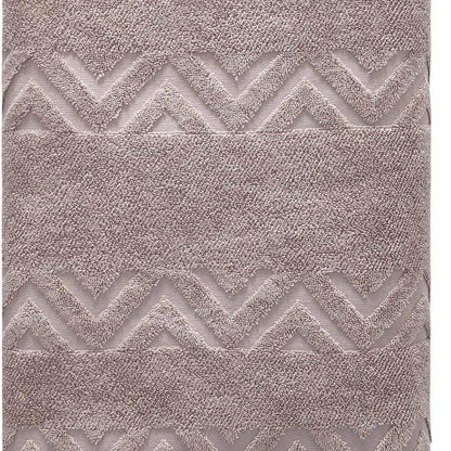 White Jacquard Turkish Cotton 40" X 70" Chevron Bath Sheet HomeRoots
