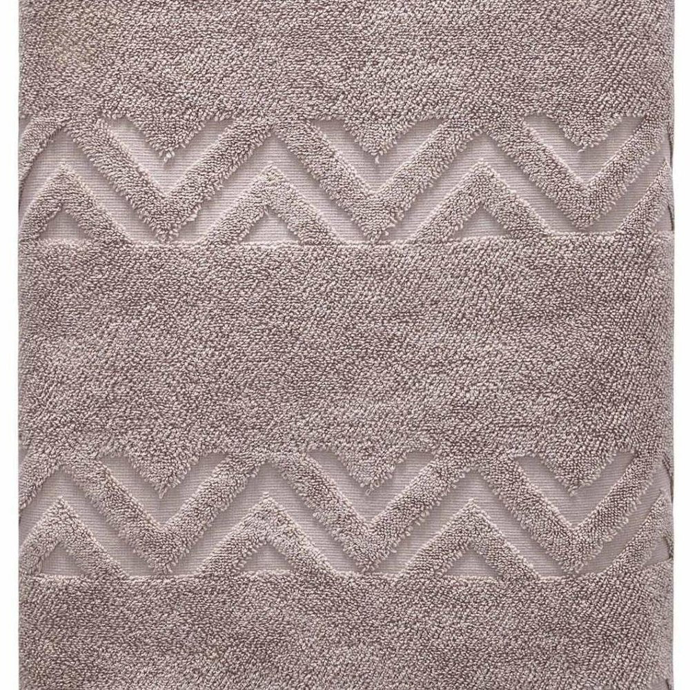 White Jacquard Turkish Cotton 40" X 70" Chevron Bath Sheet — view 7