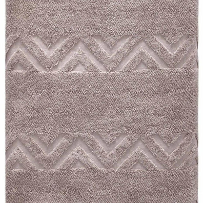 White Jacquard Turkish Cotton 40" X 70" Chevron Bath Sheet HomeRoots