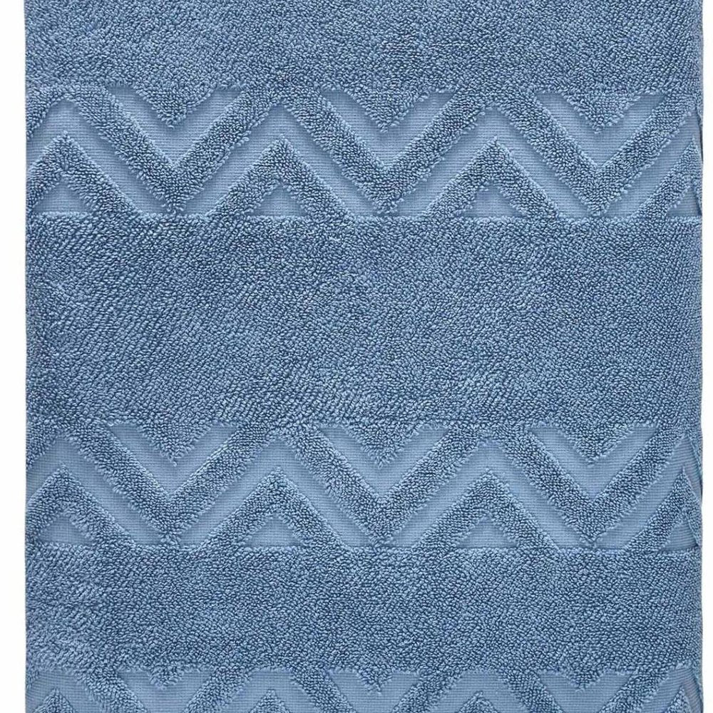 White Jacquard Turkish Cotton 40" X 70" Chevron Bath Sheet HomeRoots
