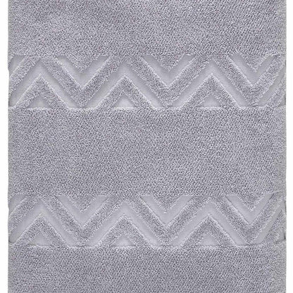 White Jacquard Turkish Cotton 40" X 70" Chevron Bath Sheet HomeRoots