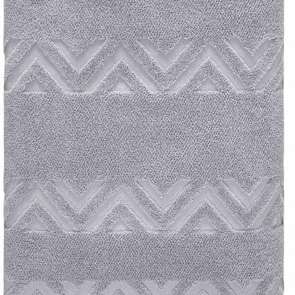 White Jacquard Turkish Cotton 40" X 70" Chevron Bath Sheet HomeRoots