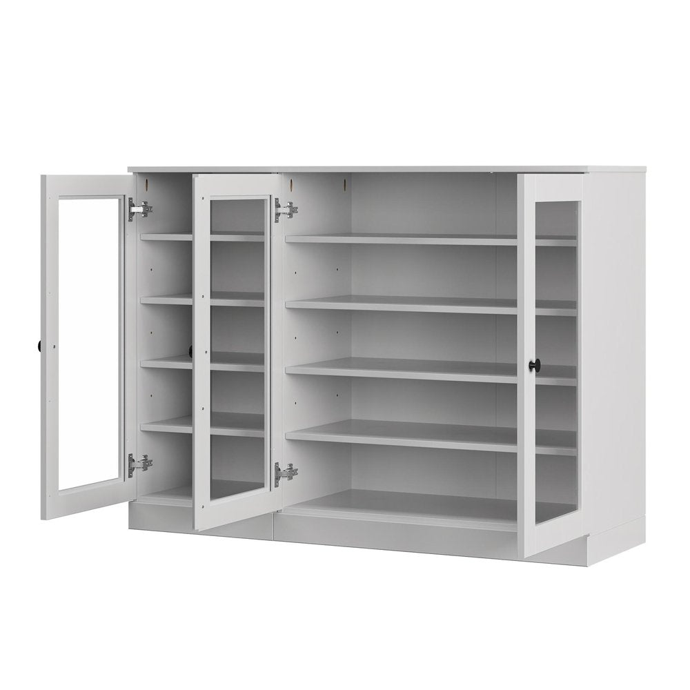 White 30 Solid WoodShoe Storage Cabinet — view 2