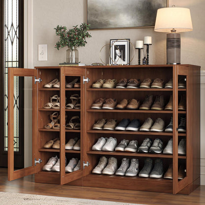 Coffee 30 Solid WoodShoe Storage Cabinet HomeRoots