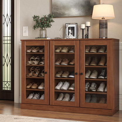 Coffee 30 Solid WoodShoe Storage Cabinet HomeRoots