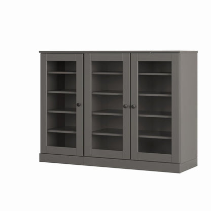 Gray 30 Solid WoodShoe Storage Cabinet