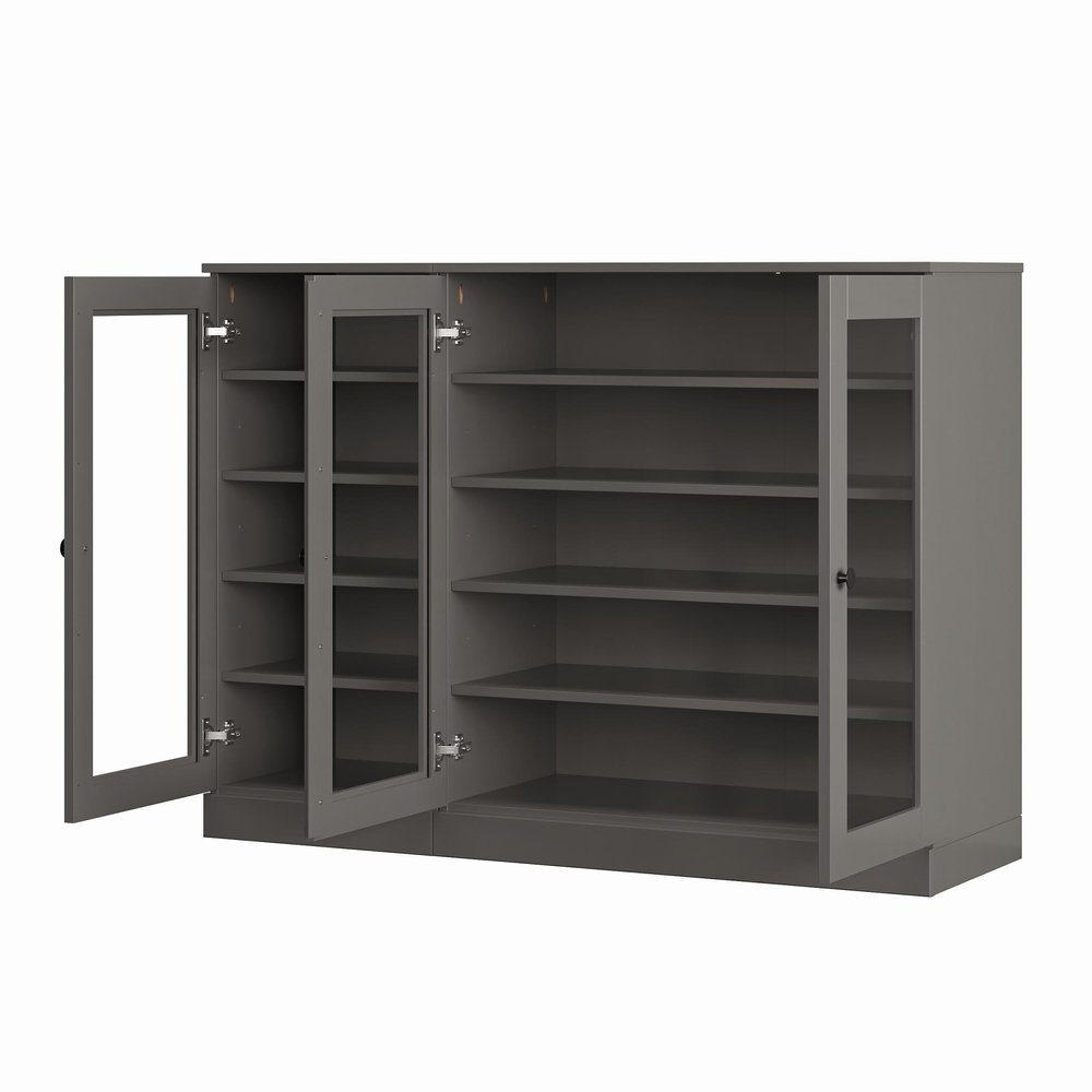 Gray 30 Solid WoodShoe Storage Cabinet — view 4
