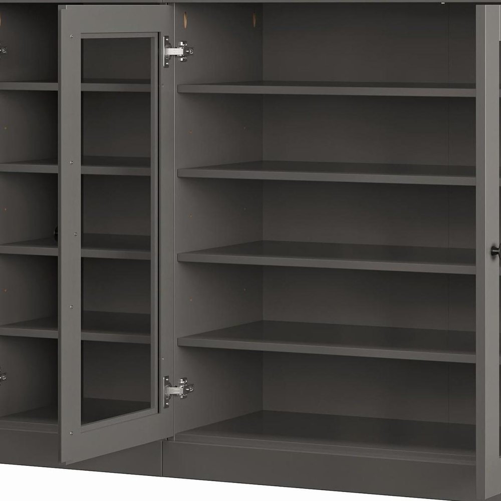 Gray 30 Solid WoodShoe Storage Cabinet — view 6
