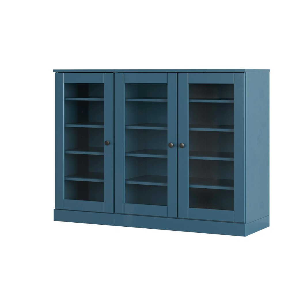 Teal Blue 30 Solid WoodShoe Storage Cabinet