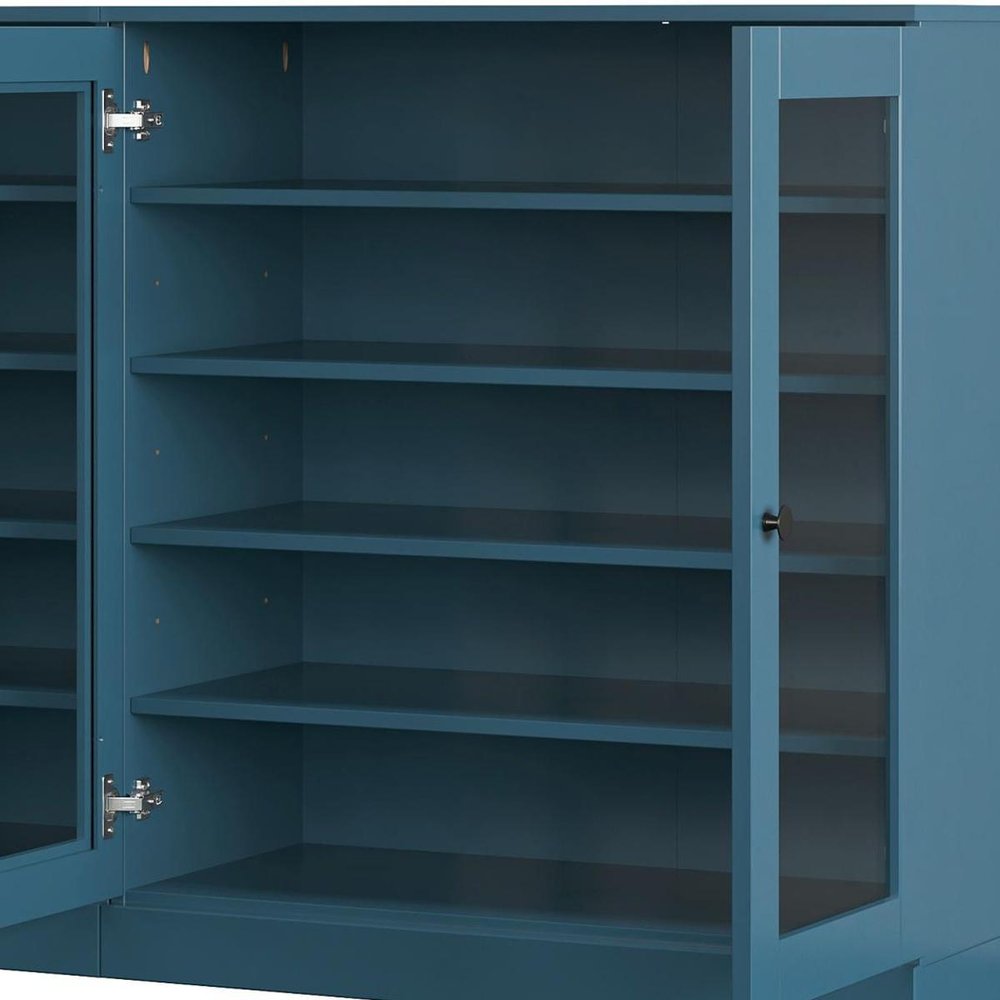 Teal Blue 30 Solid WoodShoe Storage Cabinet