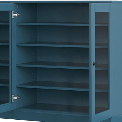Teal Blue 30 Solid WoodShoe Storage Cabinet