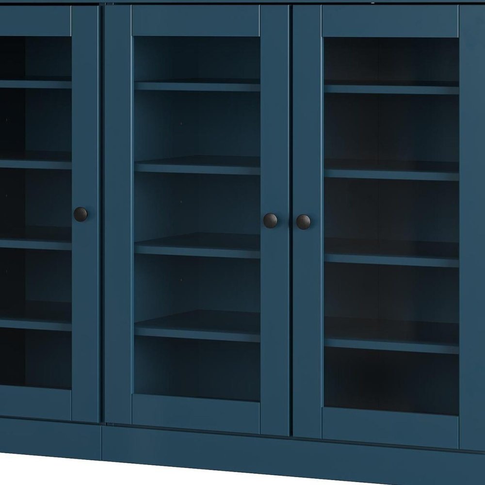 Teal Blue 30 Solid WoodShoe Storage Cabinet — view 4