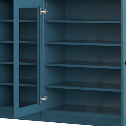 Teal Blue 30 Solid WoodShoe Storage Cabinet