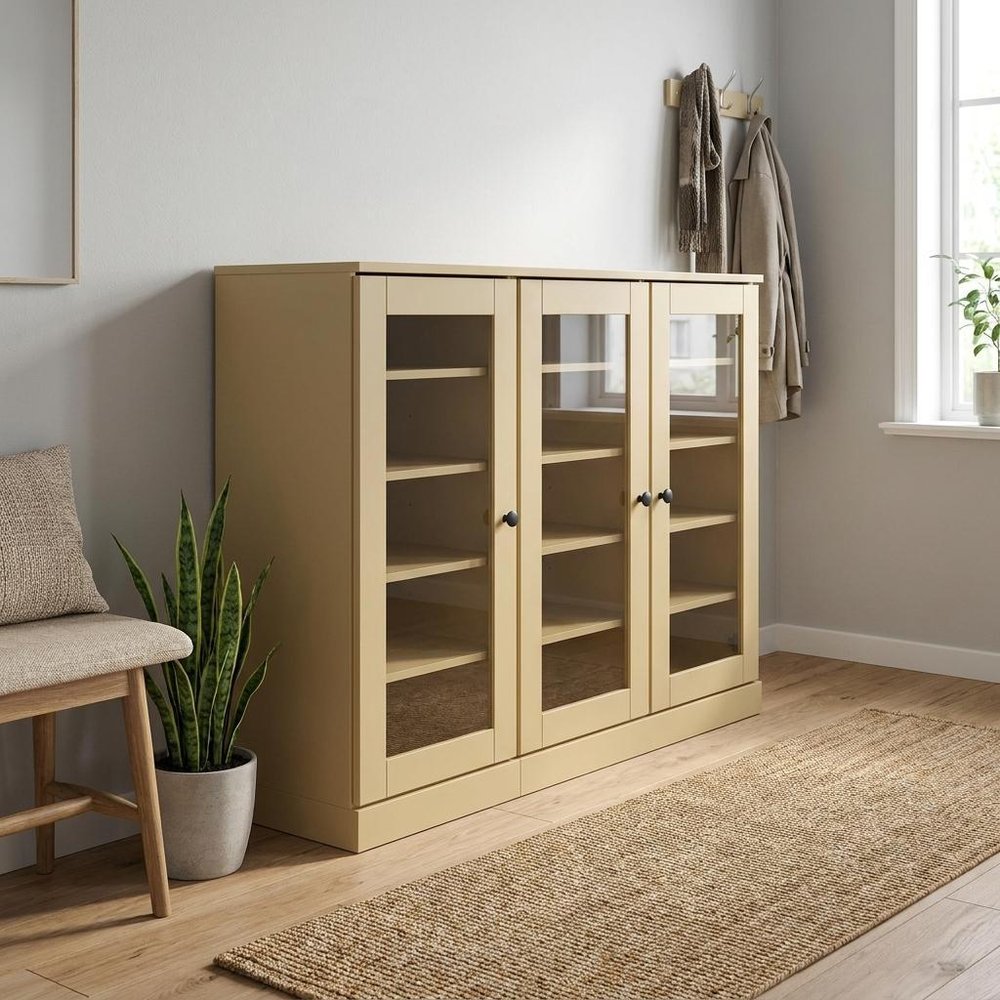 Yellow 30 Solid WoodShoe Storage Cabinet — view 5