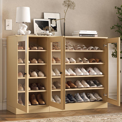 Yellow 30 Solid WoodShoe Storage Cabinet HomeRoots