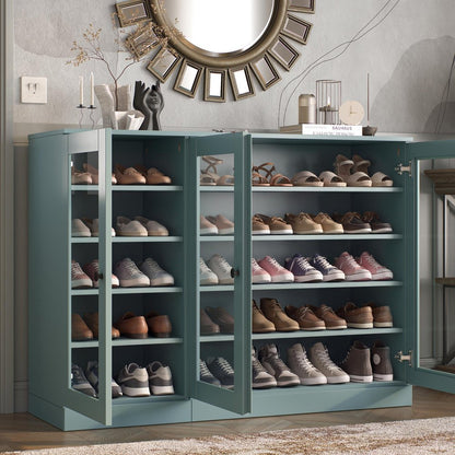 Aqua 30 Solid WoodShoe Storage Cabinet HomeRoots