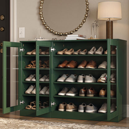 Green 30 Solid WoodShoe Storage Cabinet HomeRoots