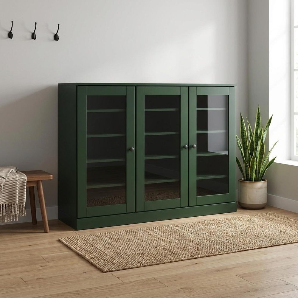 Green 30 Solid WoodShoe Storage Cabinet — view 2