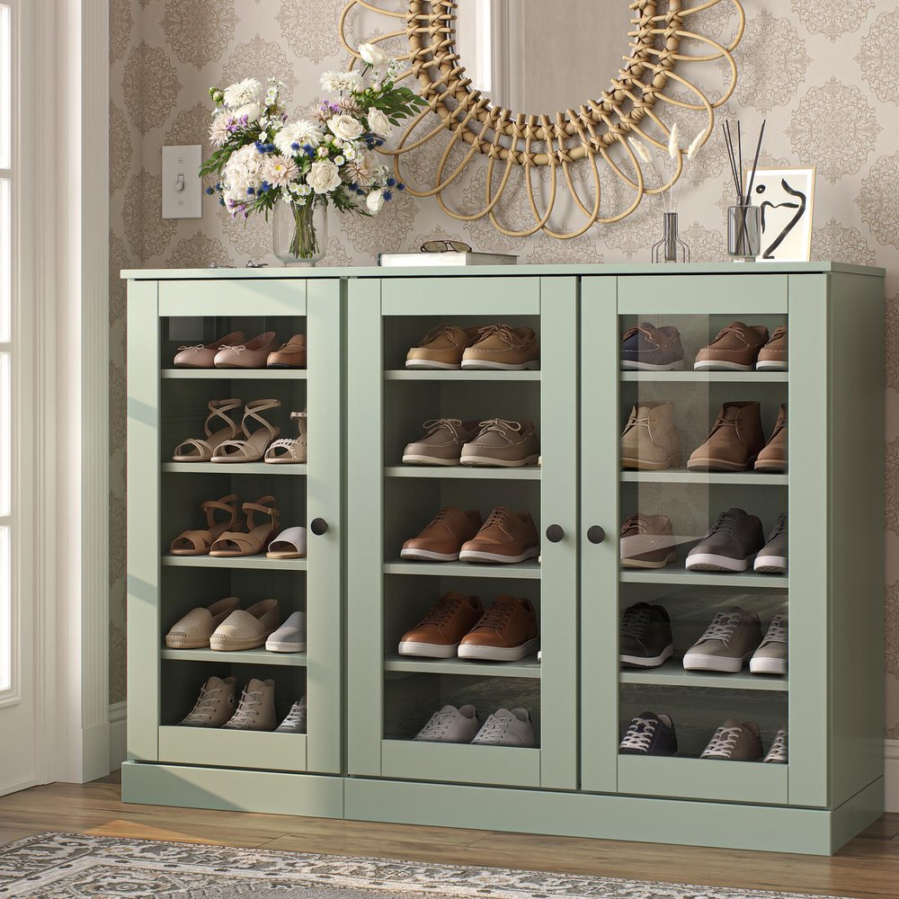 Sage 30 Solid WoodShoe Storage Cabinet HomeRoots