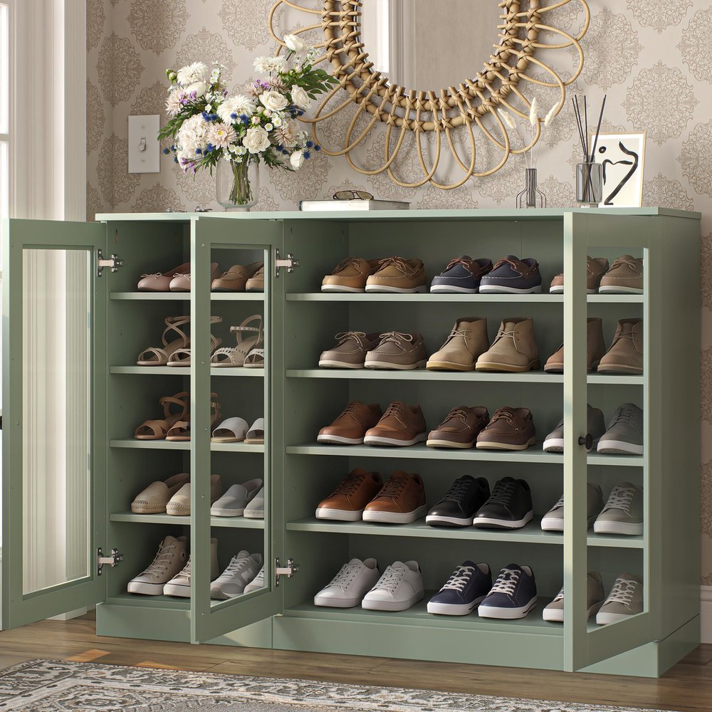 Sage 30 Solid WoodShoe Storage Cabinet HomeRoots