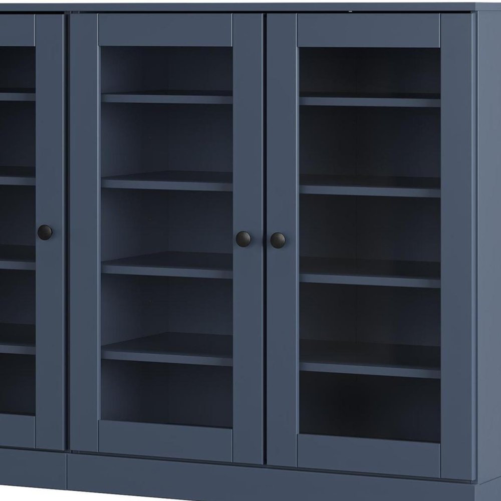 French Blue 30 Solid WoodShoe Storage Cabinet — view 4