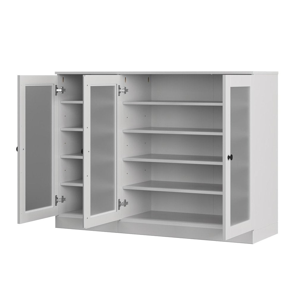 White 30 Solid WoodShoe Storage Cabinet HomeRoots