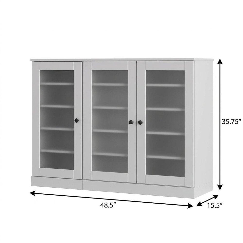 White 30 Solid WoodShoe Storage Cabinet — view 4