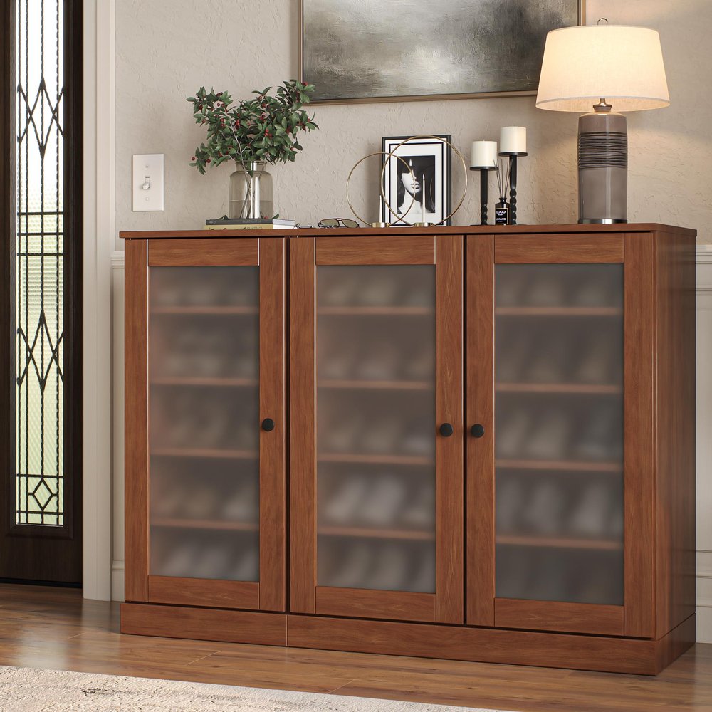Coffee 30 Solid WoodShoe Storage Cabinet HomeRoots