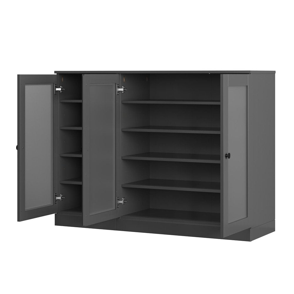 Gray 30 Solid WoodShoe Storage Cabinet HomeRoots