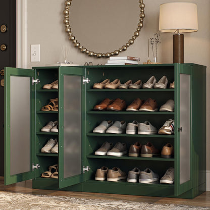 Green 30 Solid WoodShoe Storage Cabinet HomeRoots