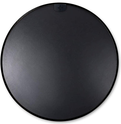 16" Black Aluminum Round Framed Bathroom Vanity Mirror HomeRoots