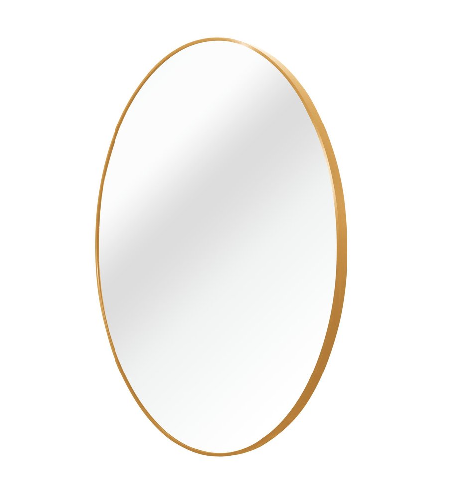 16" Black Aluminum Round Framed Bathroom Vanity Mirror — view 8