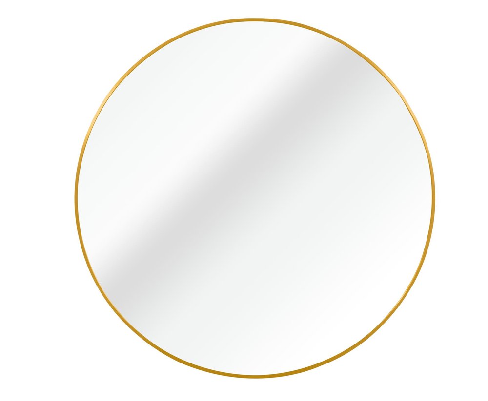 24" Black Aluminum Round Framed Bathroom Vanity Mirror — view 2