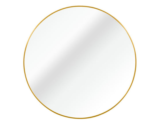 24" Black Aluminum Round Framed Bathroom Vanity Mirror