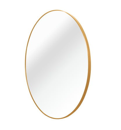 24" Black Aluminum Round Framed Bathroom Vanity Mirror HomeRoots