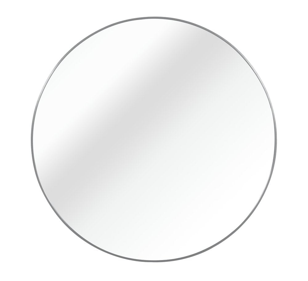 32" Black Aluminum Round Framed Bathroom Vanity Mirror HomeRoots