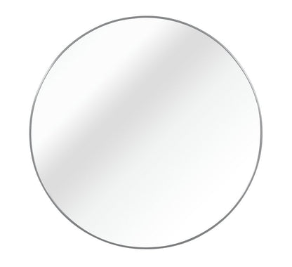 32" Black Aluminum Round Framed Bathroom Vanity Mirror HomeRoots