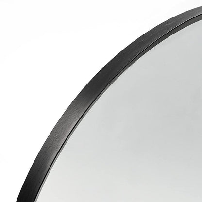 32" X 24" Black Aluminum Arch Framed Bathroom Vanity Mirror HomeRoots