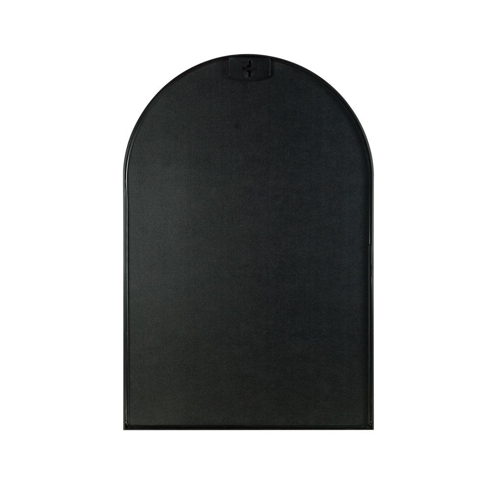 32" X 24" Black Aluminum Arch Framed Bathroom Vanity Mirror HomeRoots