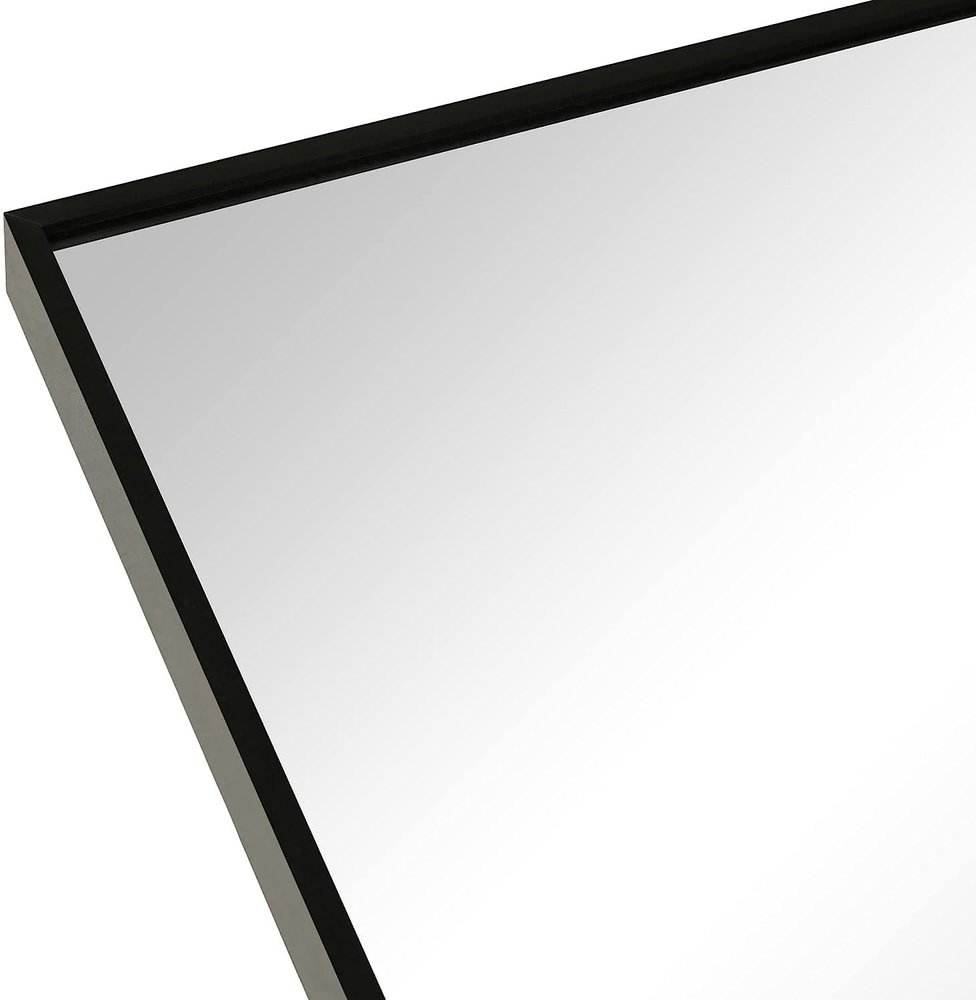 36" X 24" Black Aluminum Arch Framed Bathroom Vanity Mirror HomeRoots