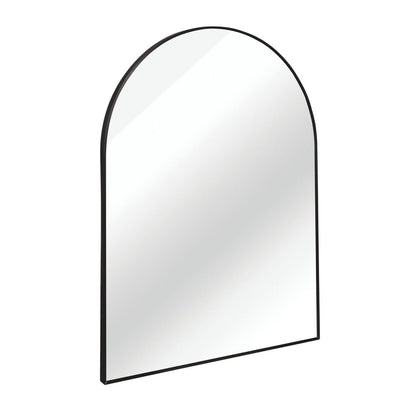 40" X 30" Black Aluminum Arch Framed Bathroom Vanity Mirror HomeRoots