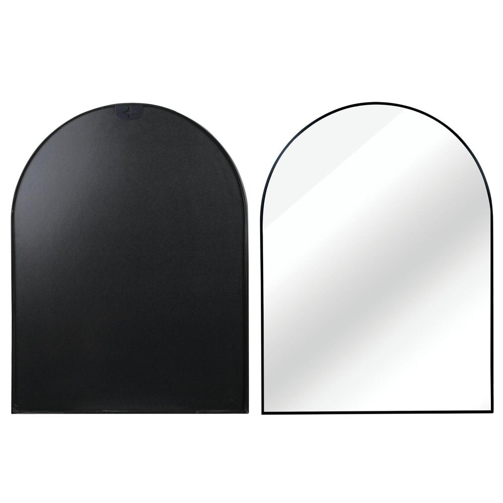 40" X 30" Black Aluminum Arch Framed Bathroom Vanity Mirror — view 4