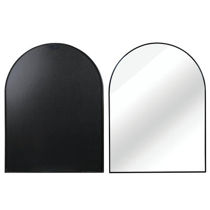 40" X 30" Black Aluminum Arch Framed Bathroom Vanity Mirror HomeRoots