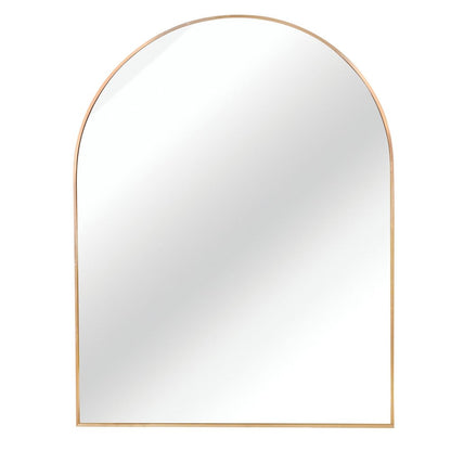 40" X 30" Black Aluminum Arch Framed Bathroom Vanity Mirror HomeRoots