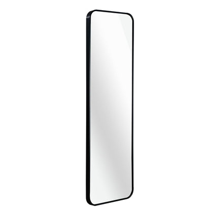 47" X 14" Black Aluminum Wall Mounted And Over The Door Framed Full Length Hanging Mirror HomeRoots