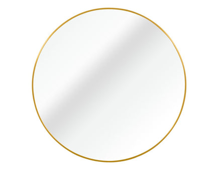 30" Black Aluminum Round Framed Bathroom Vanity Mirror HomeRoots